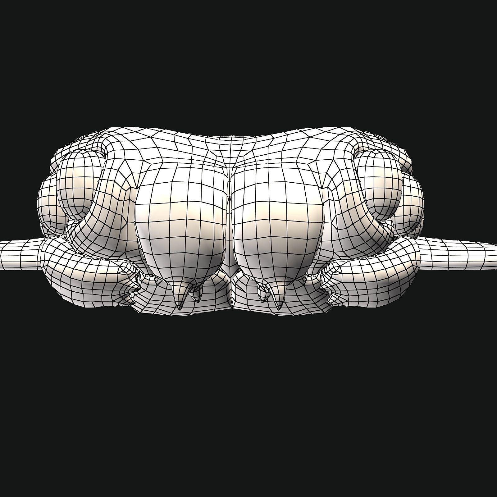 Sea monster Low-poly 3D model_45