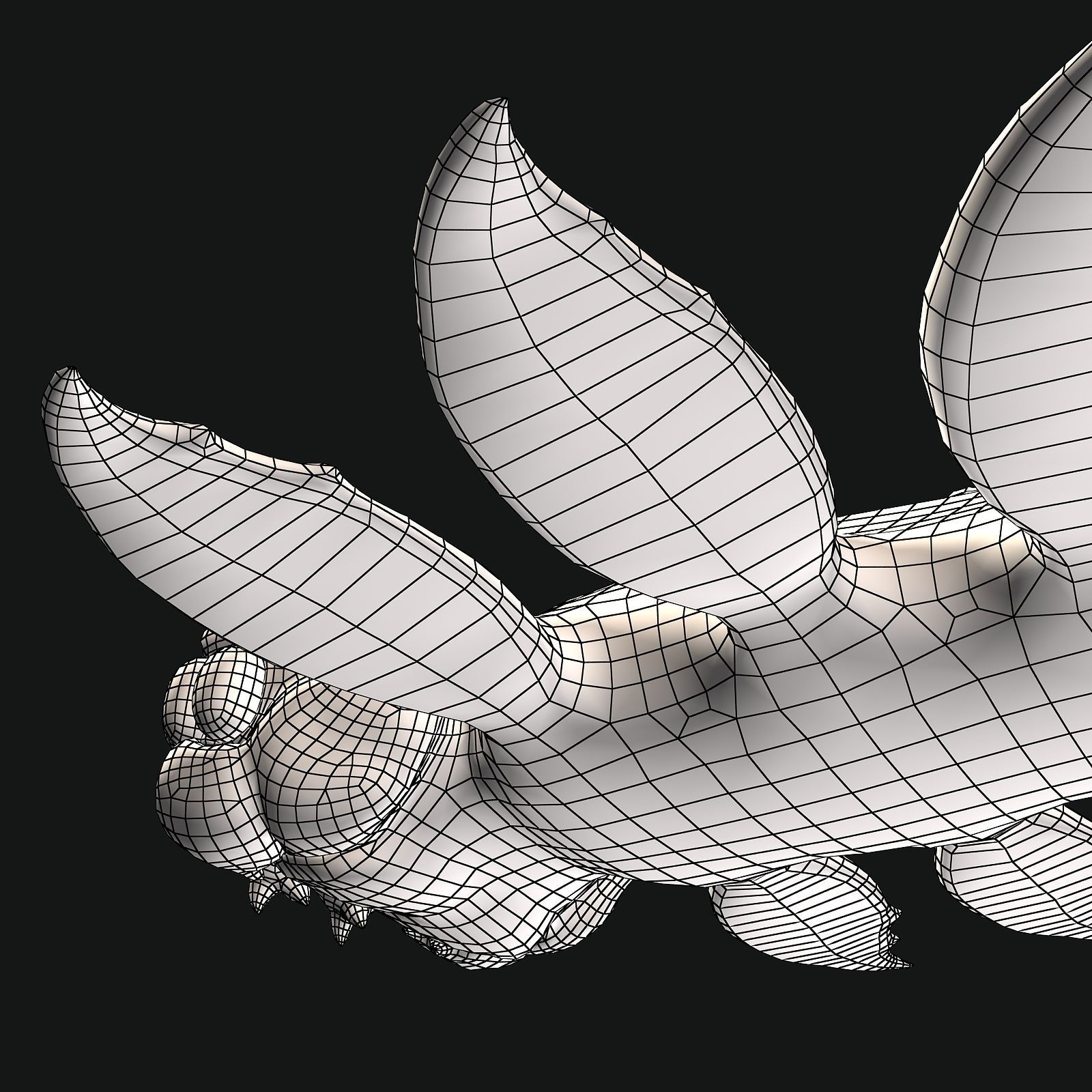 Sea monster Low-poly 3D model_53