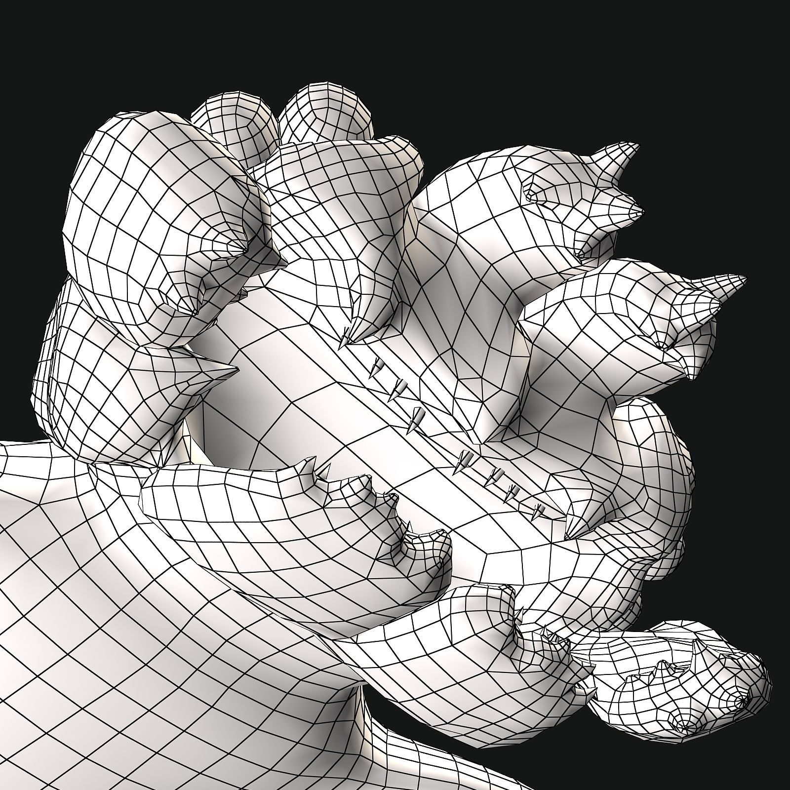 Sea monster Low-poly 3D model_60