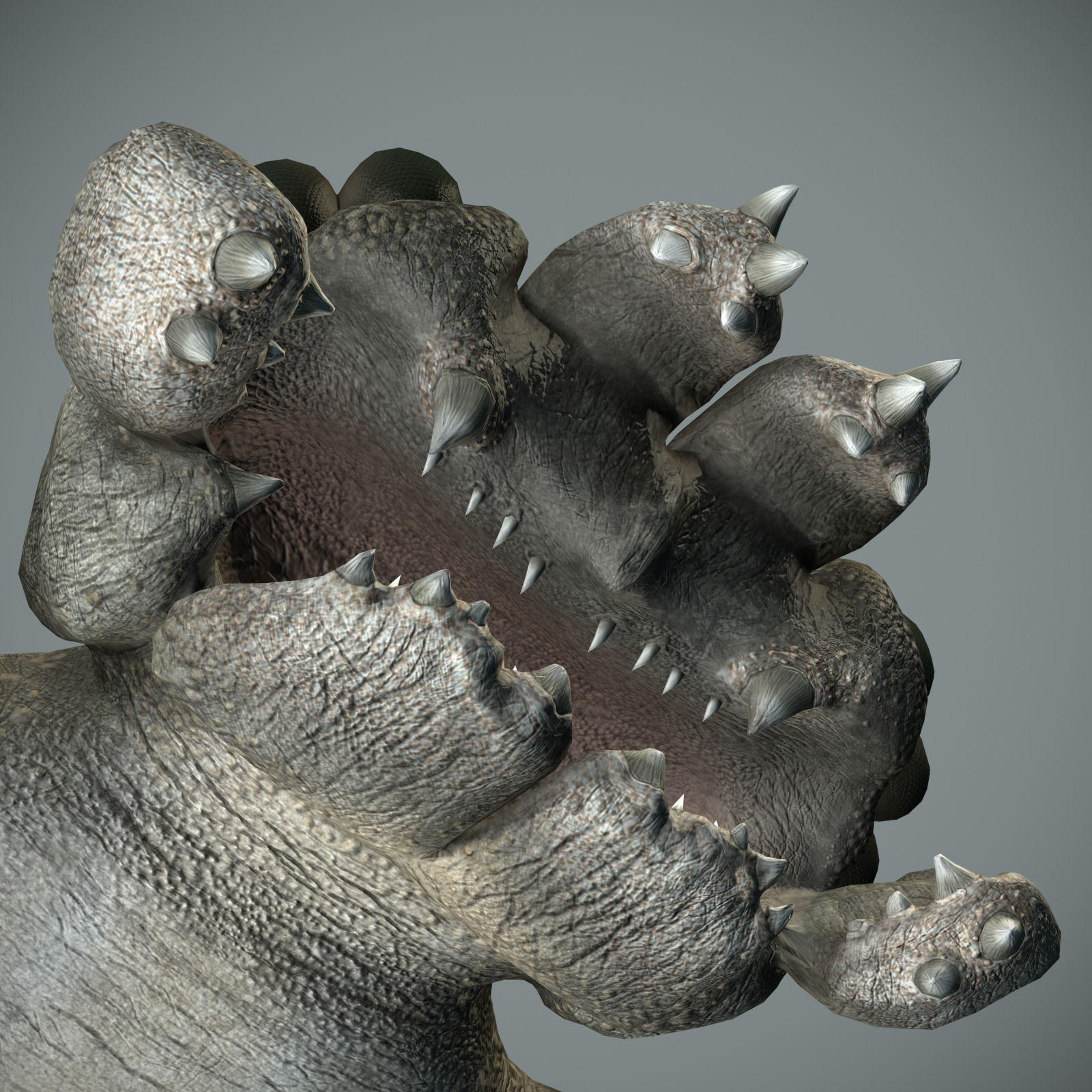 Sea monster Low-poly 3D model_38