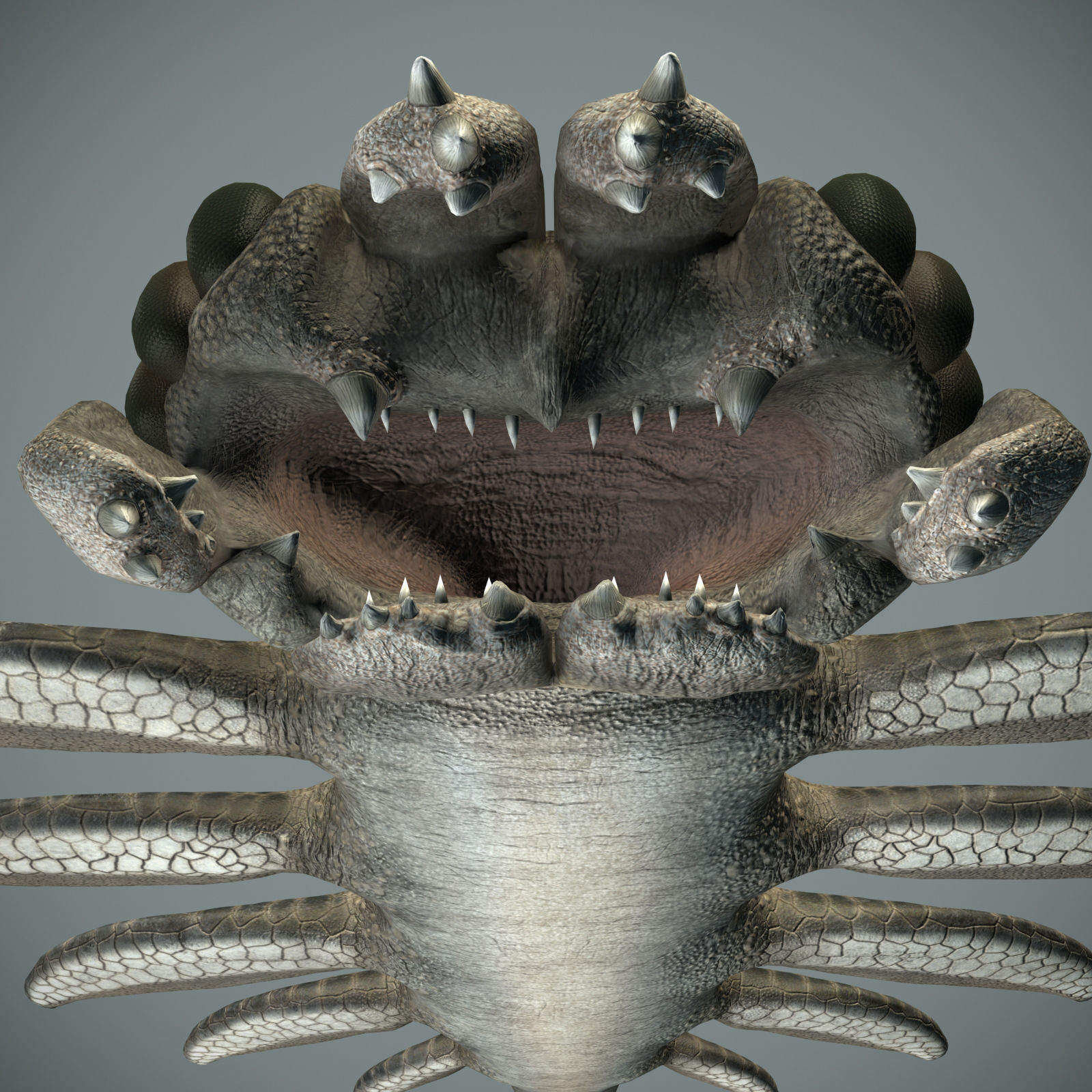 Sea monster Low-poly 3D model_34