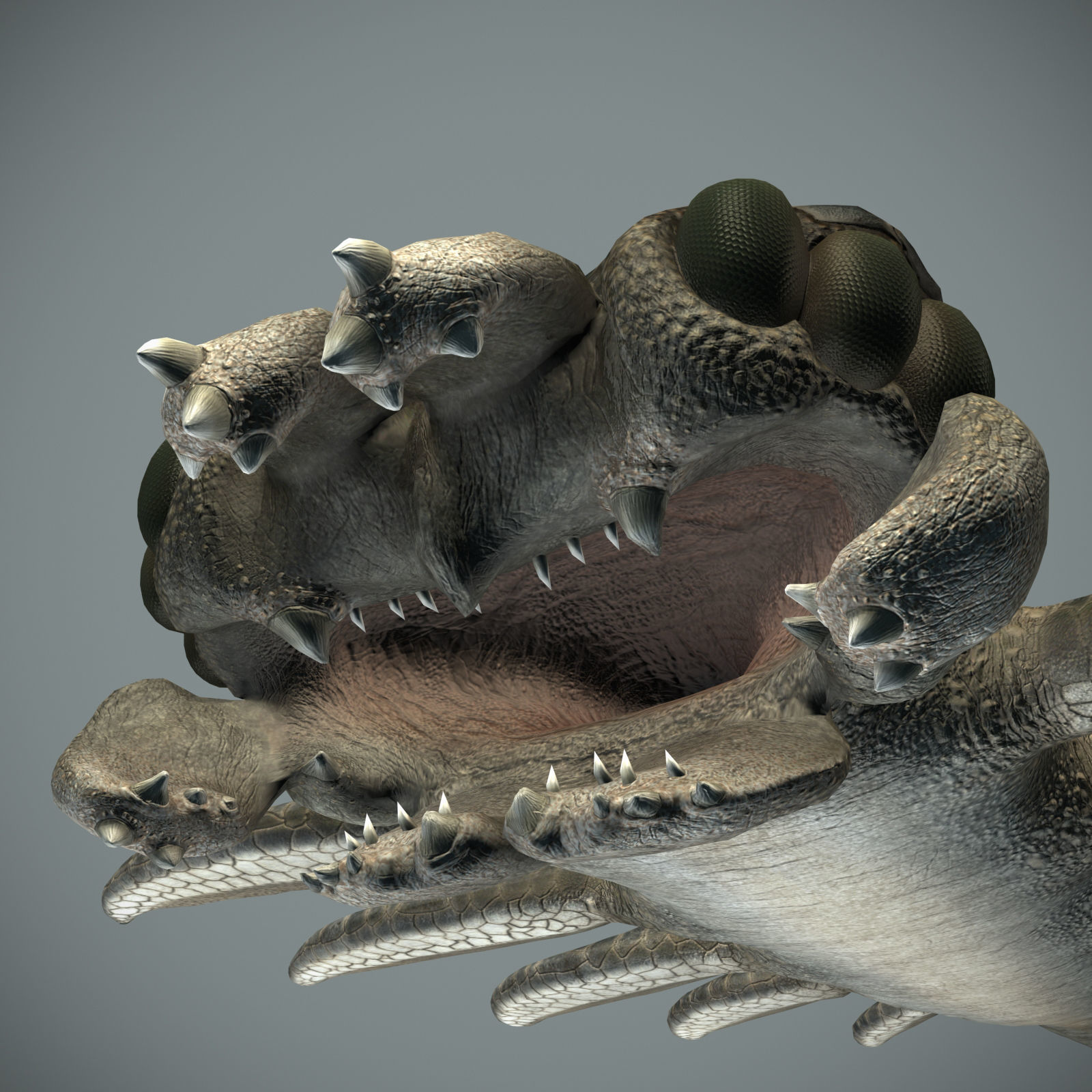 Sea monster Low-poly 3D model_31