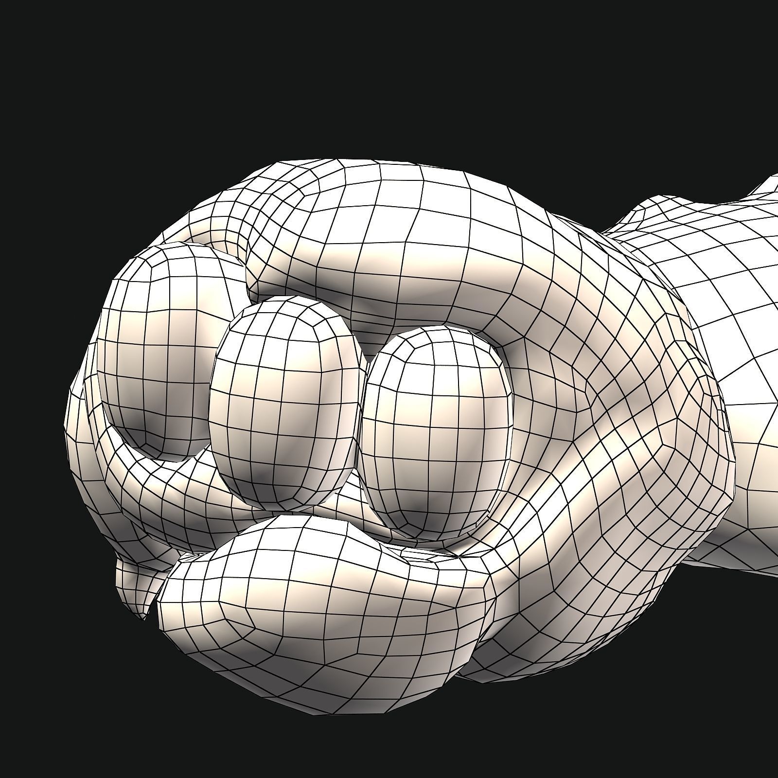 Sea monster Low-poly 3D model_54