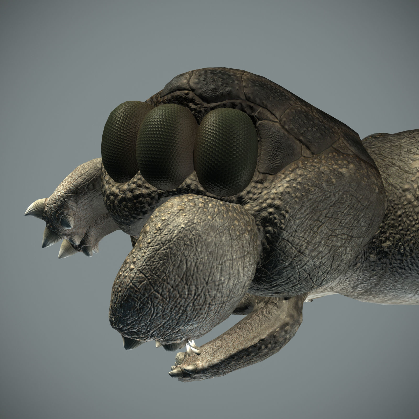 Sea monster Low-poly 3D model_35