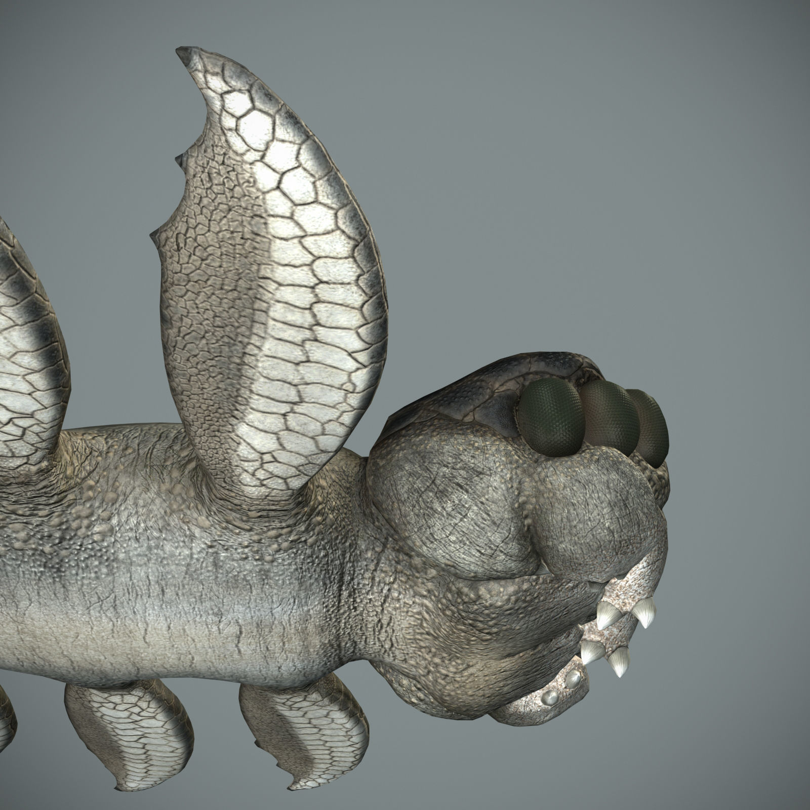 Sea monster Low-poly 3D model_15