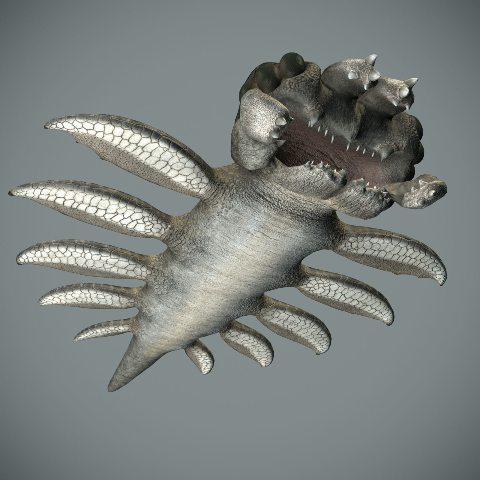 Sea monster Low-poly 3D model_41