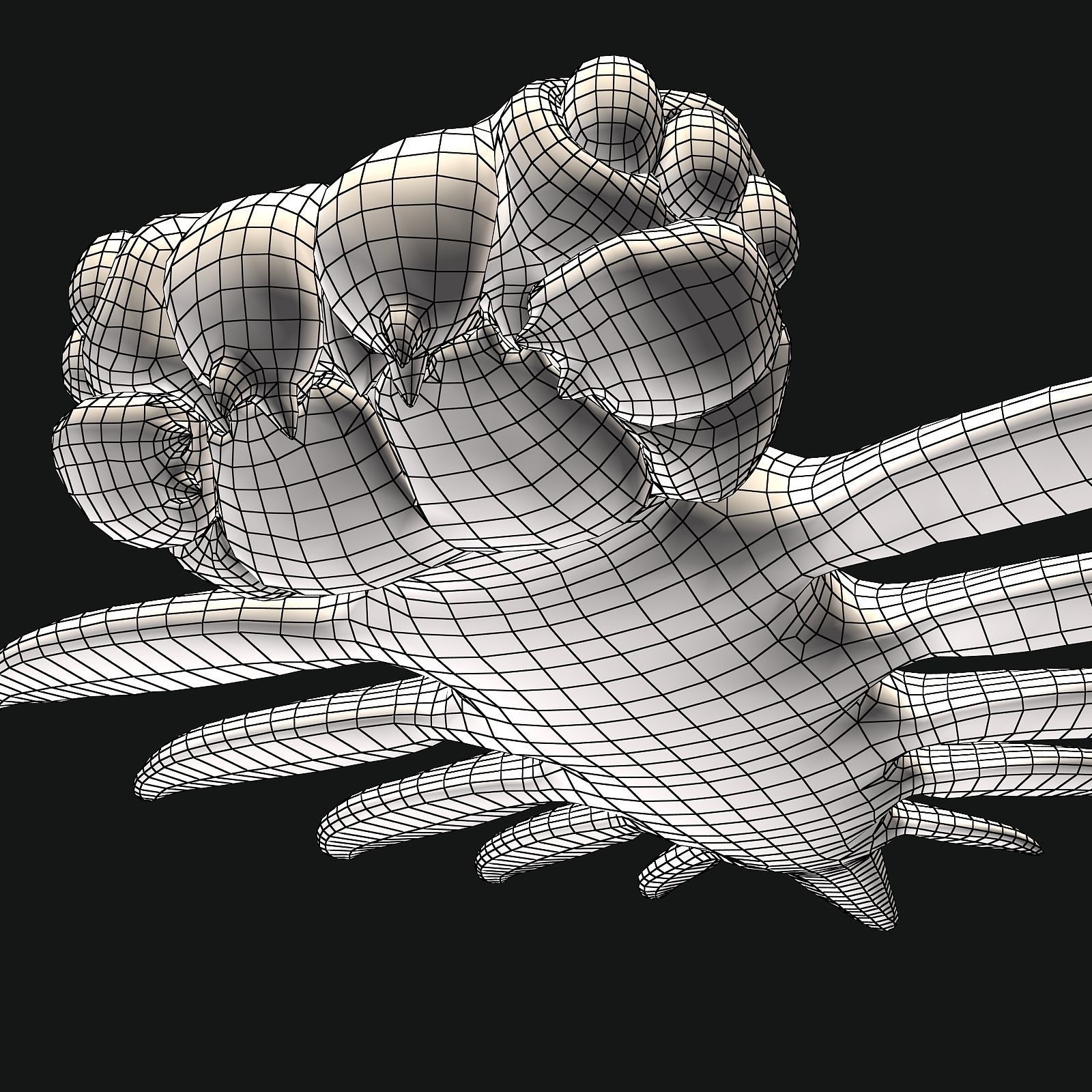 Sea monster Low-poly 3D model_56