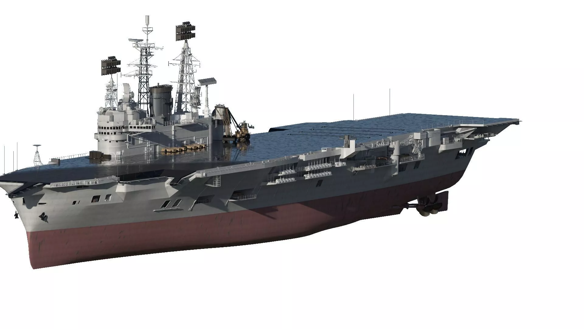 WW2 ROYAL NAVY AIRCRAFT CARRIER BASED ON AUDACIOUS CLASS 3D model