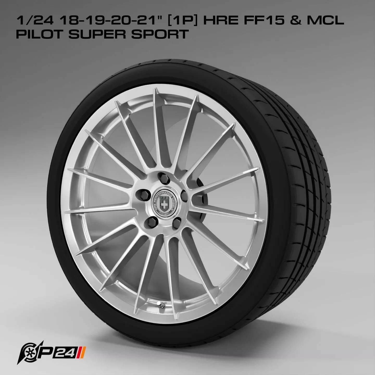 1-24th 18-19-20-21 inches 1P HRE FF15 and MCL Pilot Super Sport 3D print model