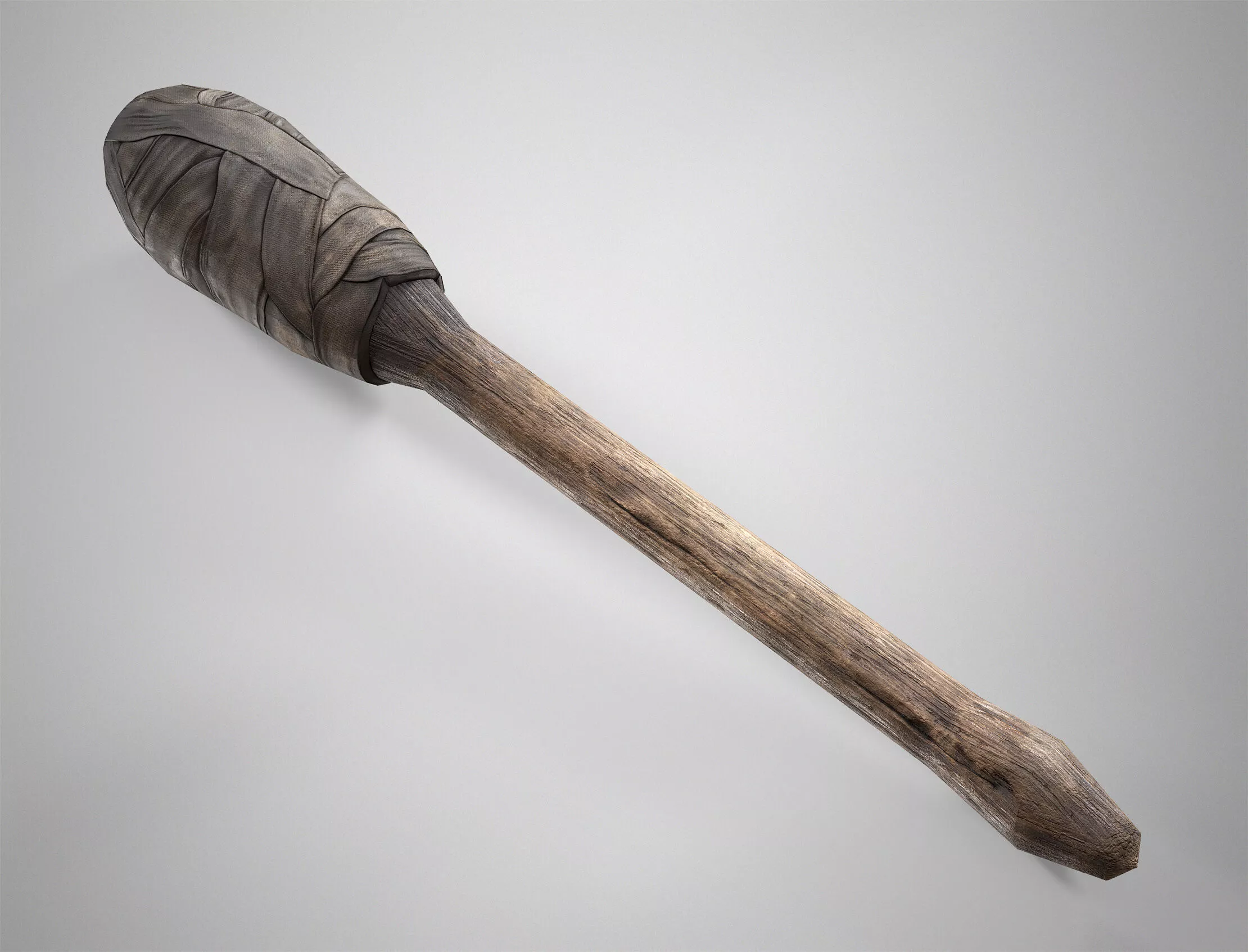 Medieval Wooden Torch - Handheld Crude Lighting Torch AAA Low-poly 3D model