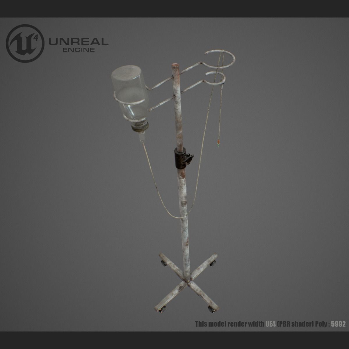 Drip stand Low-poly 3D model_1