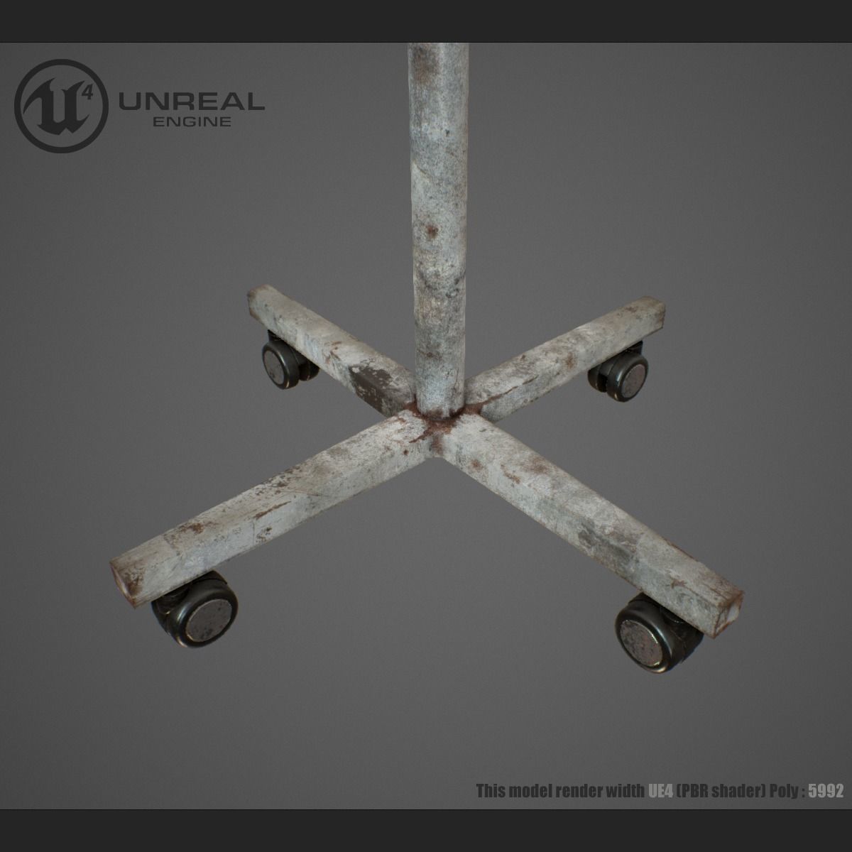 Drip stand Low-poly 3D model_3