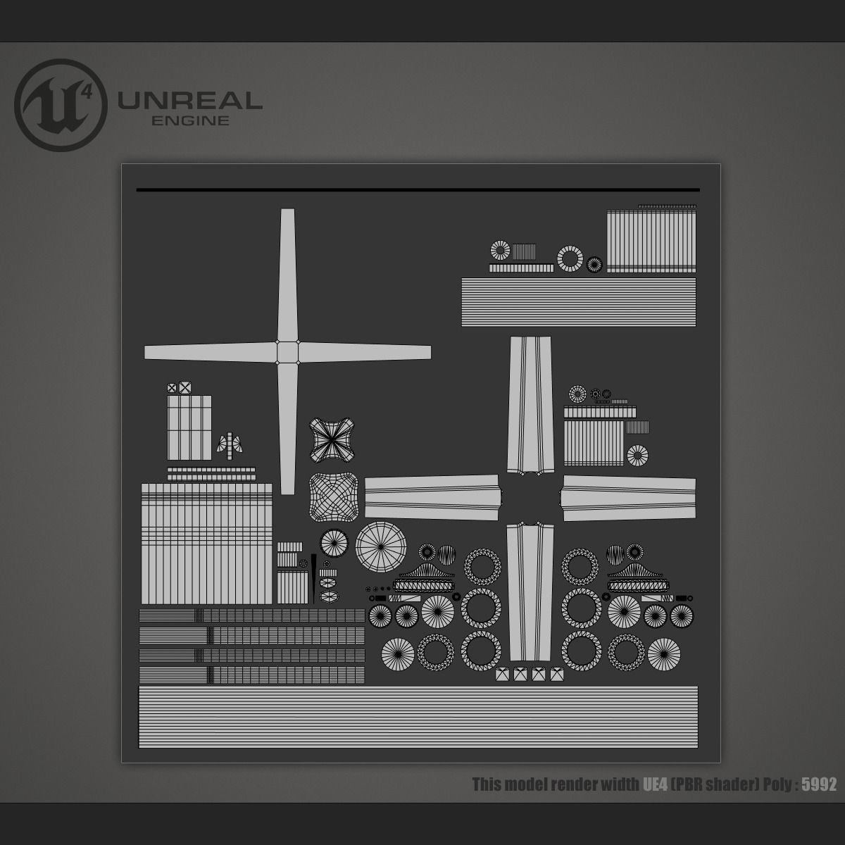 Drip stand Low-poly 3D model_5