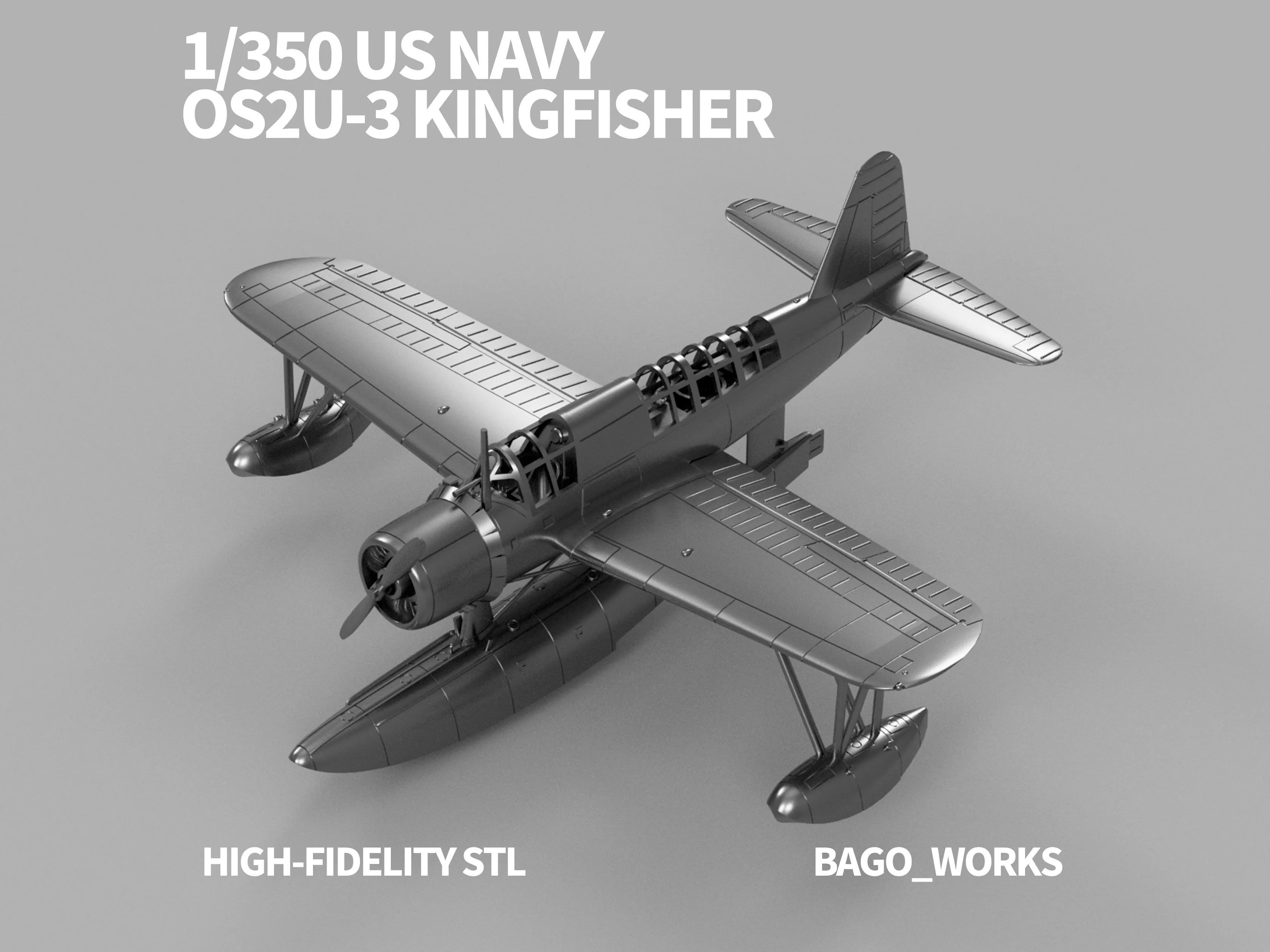 1 350 US NAVY OS2U3 Kingfisher 3D print model