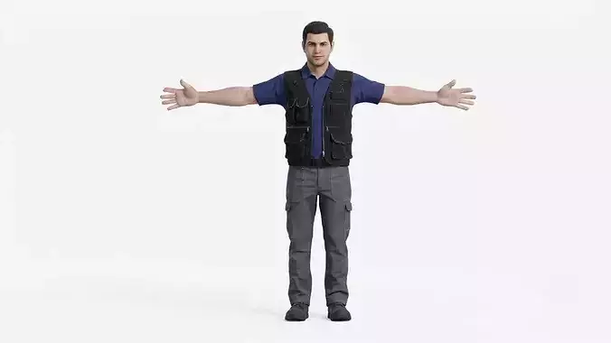 Male Field Inspector Character Game Ready
