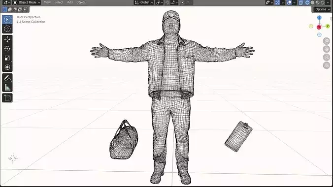 Driver Rigged Game Ready 3D Character Low-poly 3D model 2