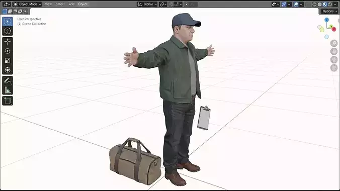Driver Rigged Game Ready 3D Character Low-poly 3D model 5