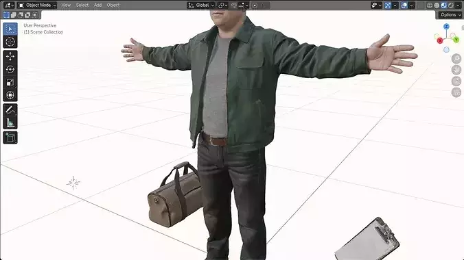 Driver Rigged Game Ready 3D Character Low-poly 3D model 4