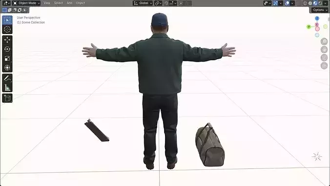 Driver Rigged Game Ready 3D Character Low-poly 3D model 6