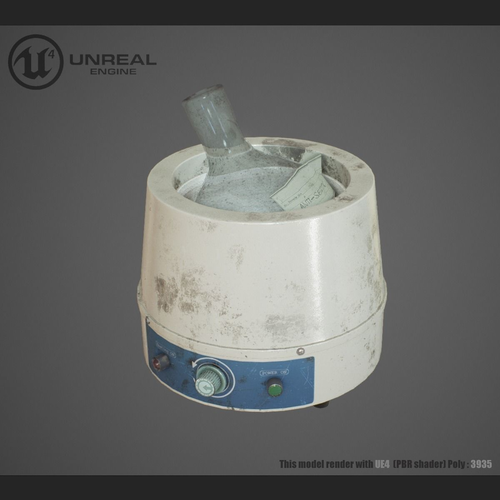 Heating mantle Low-poly 3D model