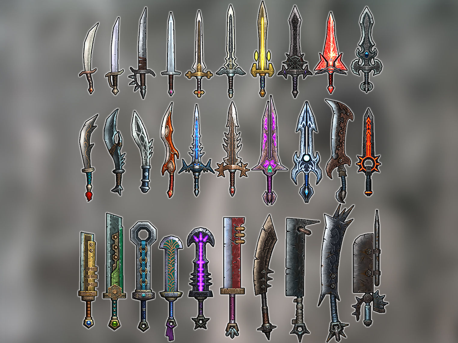 Fantasy Armory -  Sword Collection Vol01 Low-poly 3D model_2