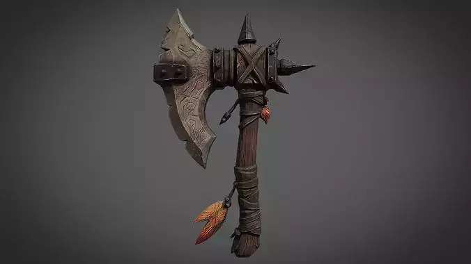Stylized Battle Bone Axe