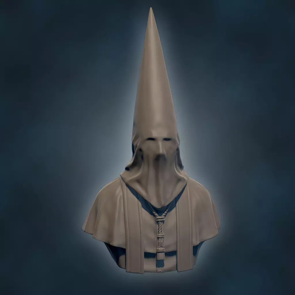 The Silent Penitent Gothic Horror Bust STL 3D print model