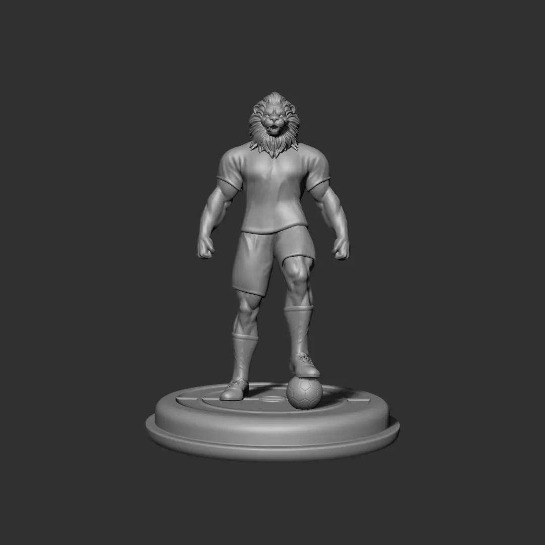 Stylized Lion Soccer Player 3D print model