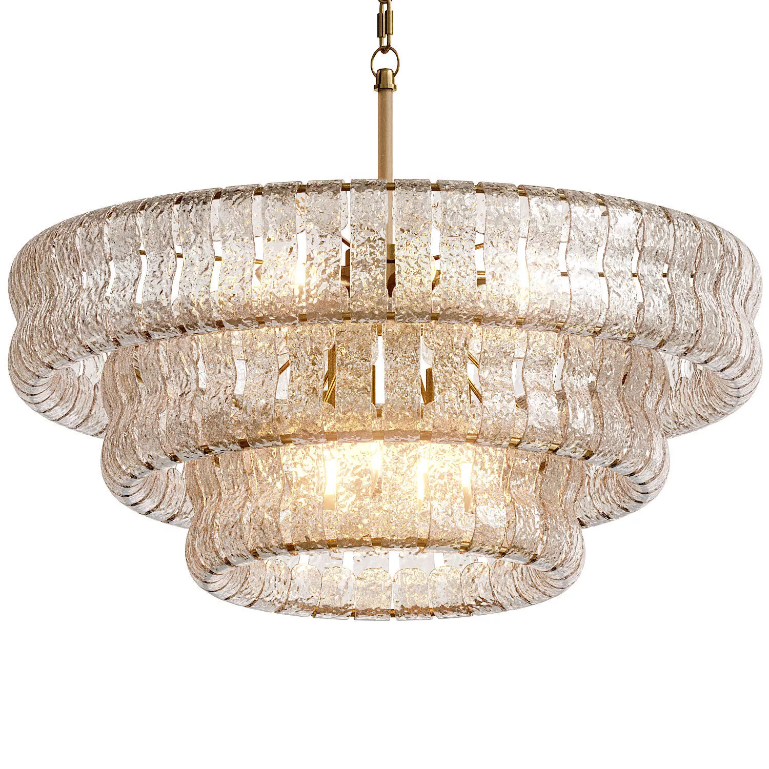 Riviera Vintage 3 Layers Chandelier 3D model