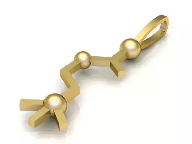 Pendant gold with two balls
