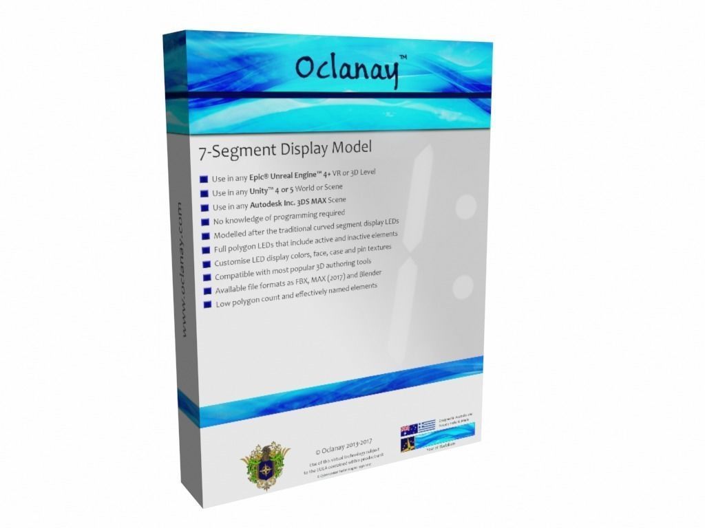 Seven Segment Display Model Low-poly 3D model_1