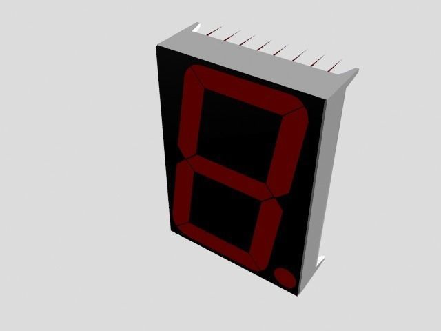 Seven Segment Display Model Low-poly 3D model_9