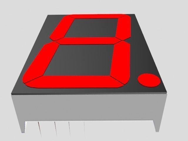 Seven Segment Display Model Low-poly 3D model_15