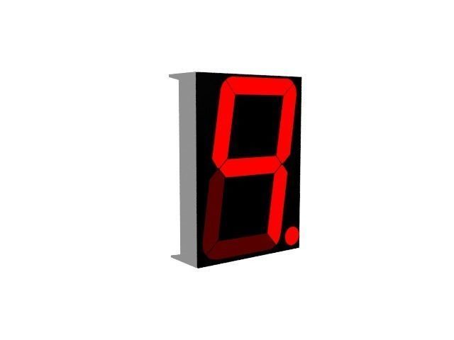 Seven Segment Display Model Low-poly 3D model_3