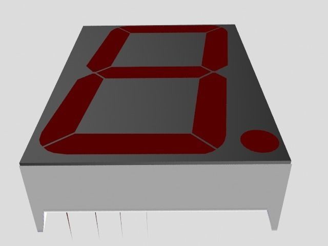 Seven Segment Display Model Low-poly 3D model_16