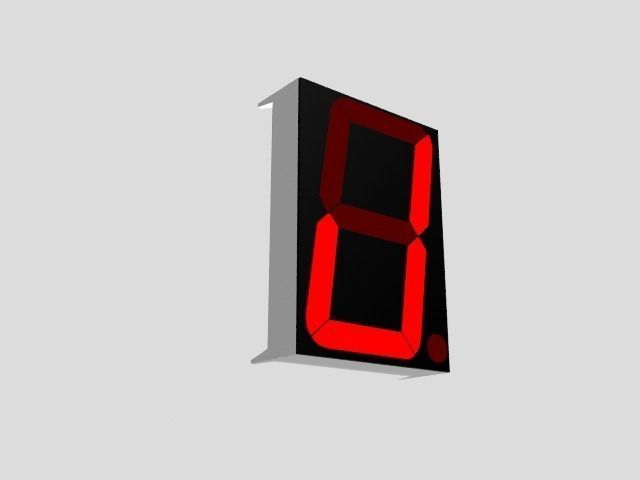 Seven Segment Display Model Low-poly 3D model_10