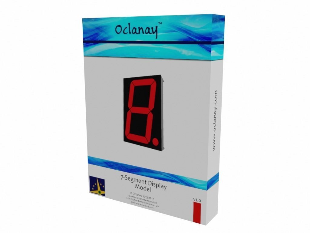 Seven Segment Display Model Low-poly  3D model