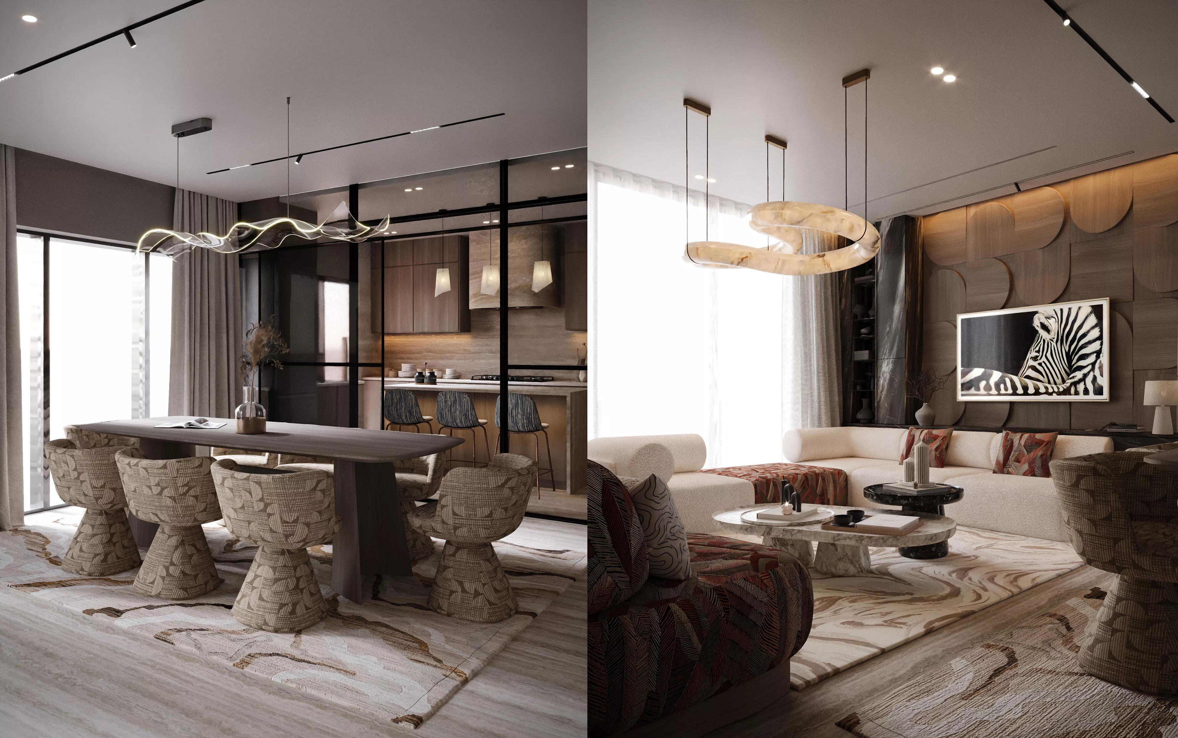 High End ArchViz 3D Scene Luxury Open Concept Apartment 3D model