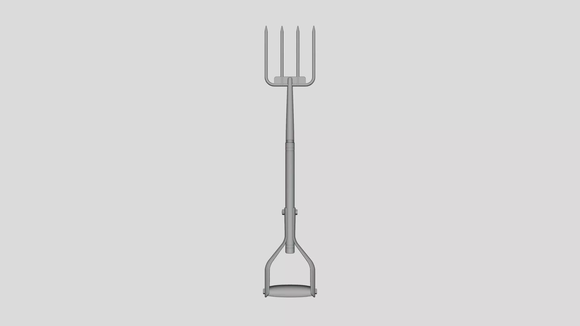 Long Garden Fork - Geometry Only No Textures No Materials 3D model