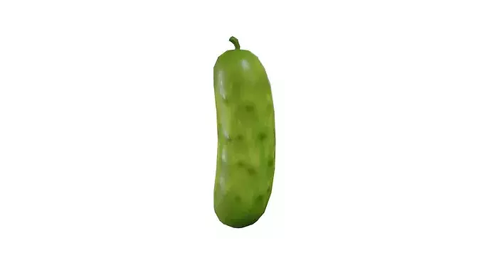 Stylized Cucumber Low Poly Game Ready 3D Model Low-poly 3D model 4