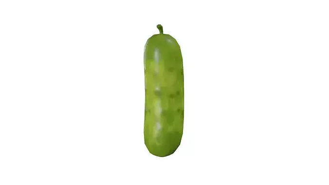 Stylized Cucumber Low Poly Game Ready 3D Model Low-poly 3D model 3