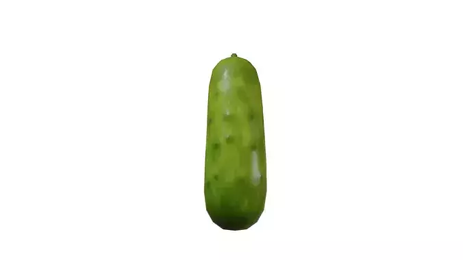 Stylized Cucumber Low Poly Game Ready 3D Model Low-poly 3D model 6