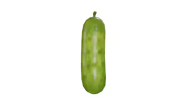 Stylized Cucumber Low Poly Game Ready 3D Model Low-poly 3D model 2