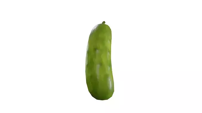 Stylized Cucumber Low Poly Game Ready 3D Model Low-poly 3D model 7