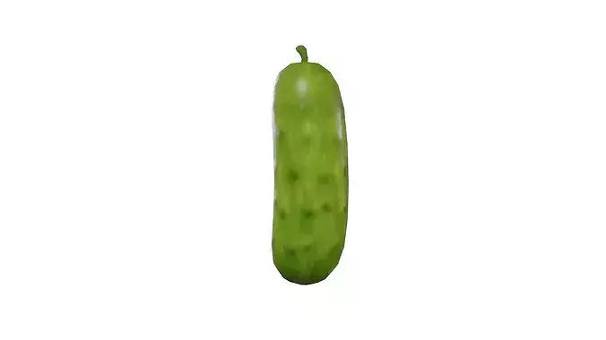 Stylized Cucumber Low Poly Game Ready 3D Model Low-poly 3D model 5