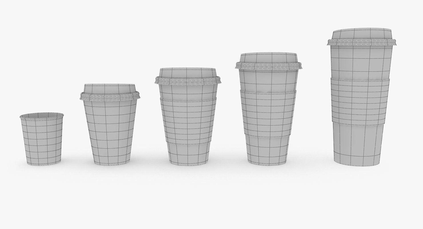 takeaway cups 3D model_7
