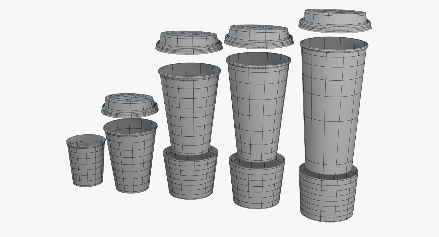 takeaway cups 3D model_8