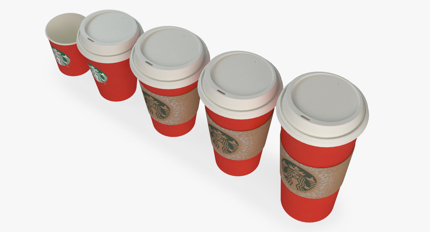 takeaway cups 3D model_4