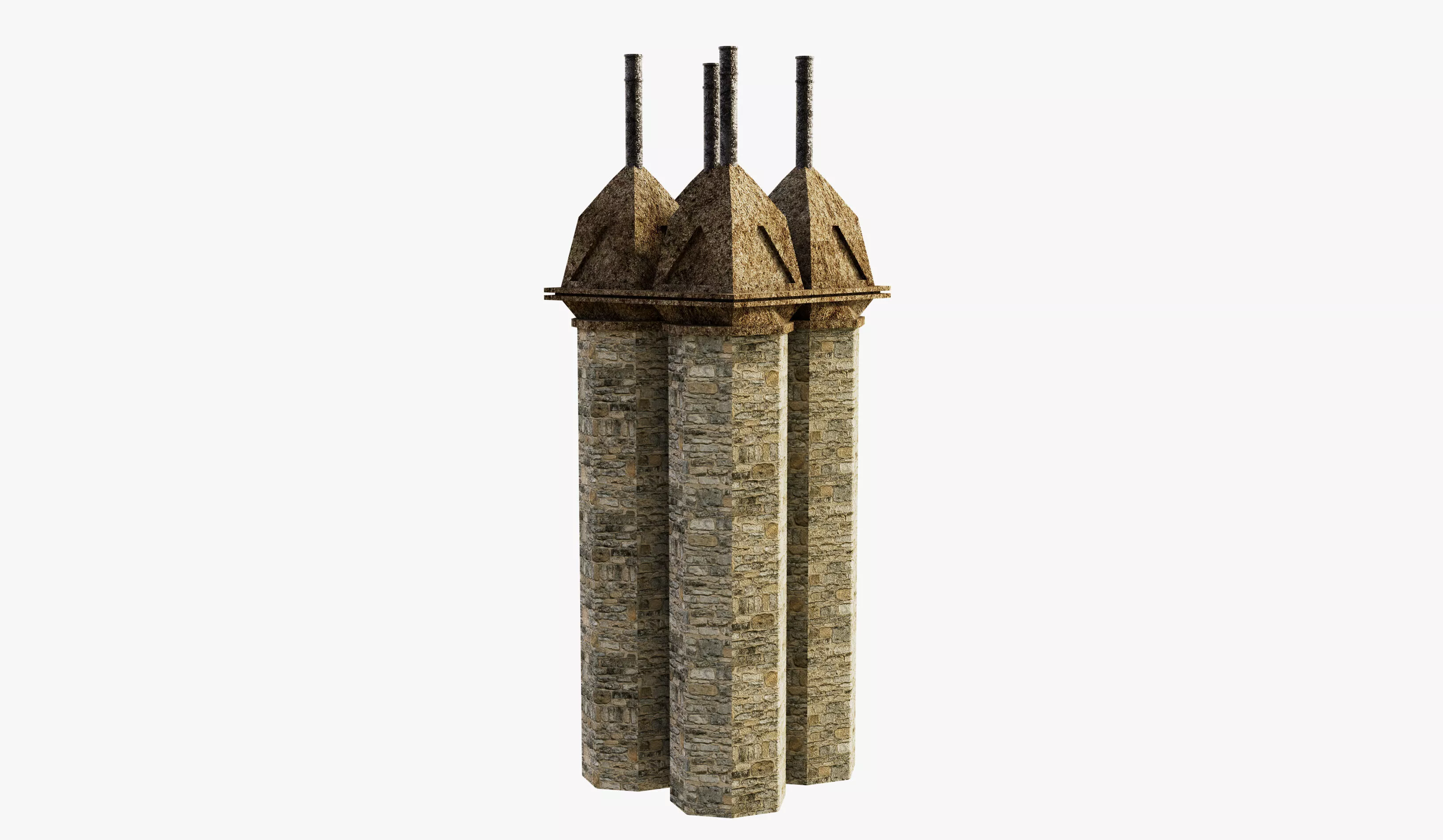 Old Building Chimney Free 3D model