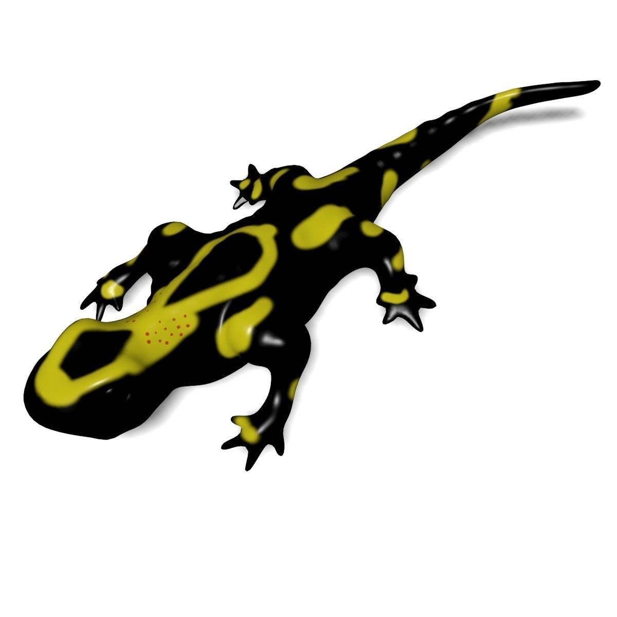 Salamander Model lizard Low-poly 3D model_2